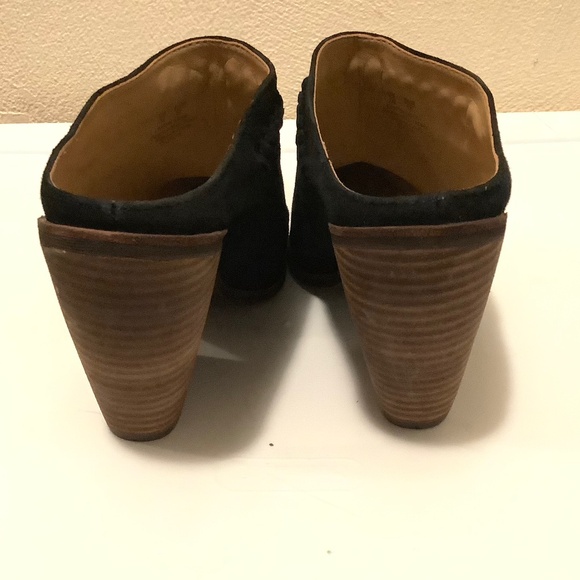 Alison Western Mule Black Suede Leather  Heeled Mule 7 Boho Business Casual - Picture 9 of 10